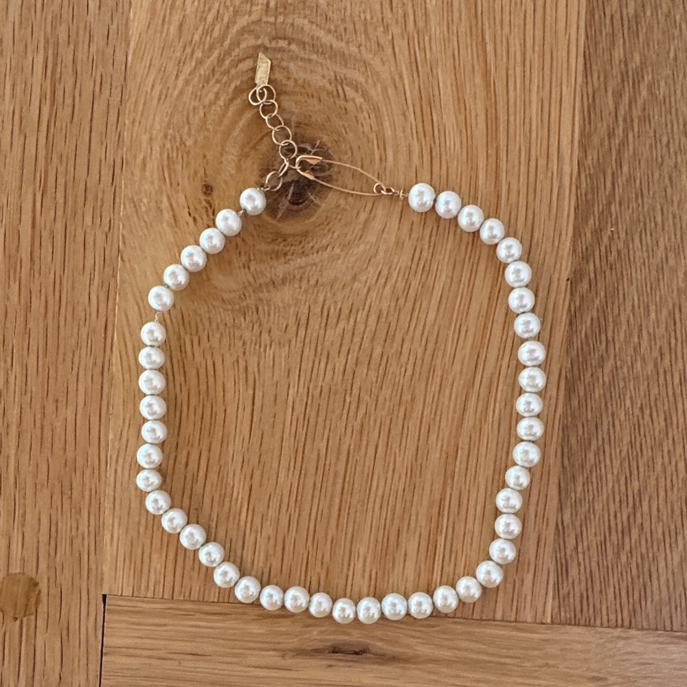 Loren Stewart Safety Pin Pearl Choker